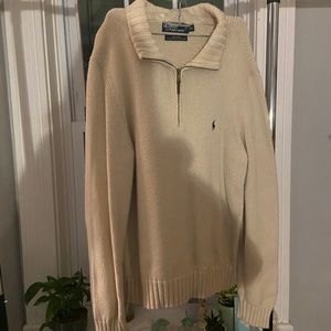 Off white Polo quarter zip sweater.